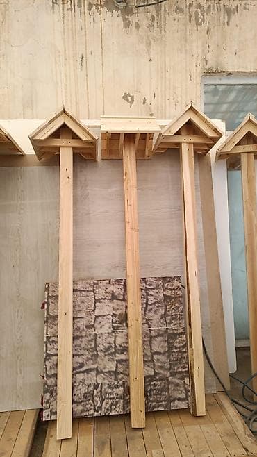 bağ üçün əşyalar: Dördbucaq masa, Açılmayan, Skameykalar ilə, Taxta — 3