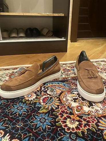 черные мужские мокасины: Məhsul: Kişi mokasinləri (lofer) - Material: yumşaq süet (tünd — 3