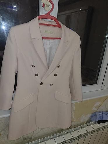 hərf: Qadın blazer jaket - Rəng: açıq pudra/şaftalı tonları - Model: iki — 4