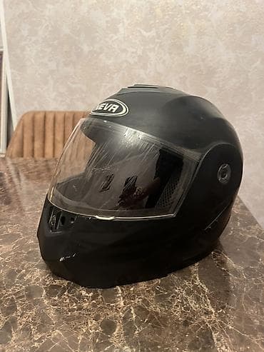 mator 220: NEVA tam üzlü (full-face) motosiklet dəbilqəsi - Korpus: mat qara — 2