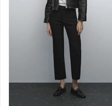 женские черные брюки: Şalvar, Massimo Dutti, M, rəng - Qara — 1