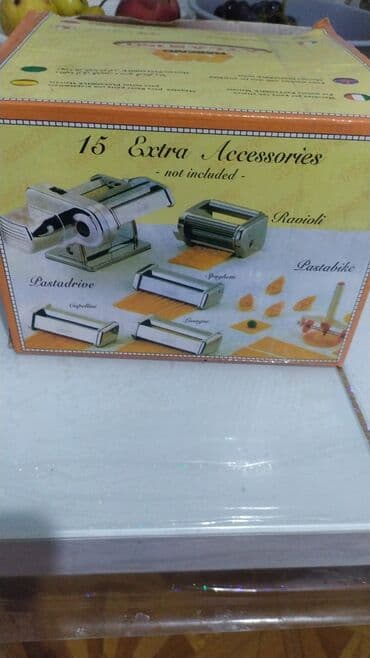 dusbere kesen aparat: Makaron hazırlama dəsti – əl ilə işləyən metal pastamaşın və dəyişən — 1