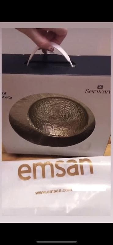 cayniy serviz: Məhsul: Emsan “Servant” dekorativ meyvə qabı - Rəng: Qızılı - — 1