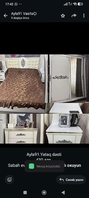 Ayla91.Yataq dəsti
430 azn
Sabah evden cıxmaldır
Ünvan bineqedi at lalafo.az Ayla91.Yataq dəsti
430 azn
Sabah evden cıxmaldır
Ünvan bineqedi