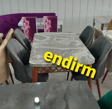 Masa və oturacaq dəstləri: Mətbəx üçün, Yeni, Açılan, Dördbucaq masa, 4 stul — 7