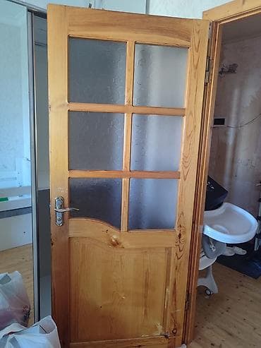 sehf qapi: Məhsul: Şüşəli taxta otaq qapıları və balkon pəncərə bloku - — 3