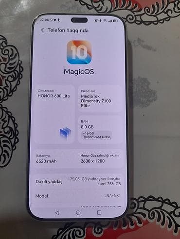 g8 masaj aparati: Honor 256 GB, rəng - Ağ — 3