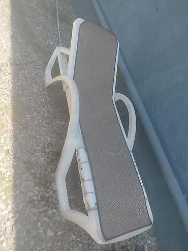 Bağ, çöl mebeli: Dəst Plastik çimərlik/bağ şezlongu - Material: möhkəm ağ plastik — 1