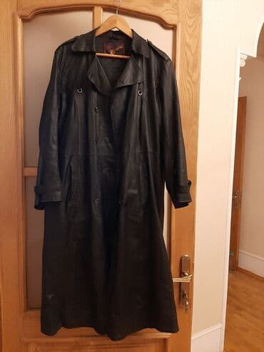 kişi dəri godəkcələr: Plaş, 5XL, rəng - Qara — 2