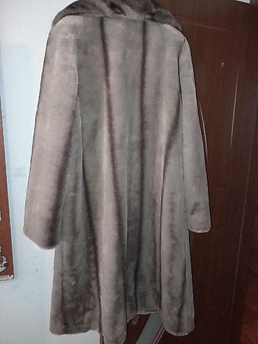 Шубы: Шуба, 2XL, 4XL, цвет - Серый — 9