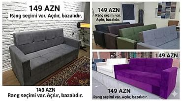 Açılan və bazalı divan - Qiymət: 149 AZN (şəkildə göstərilib) - Rəng