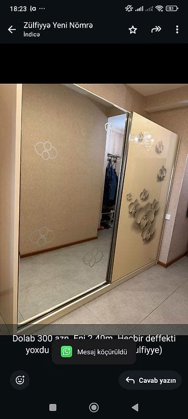 Dolab 300 azn. Eni 2.40m. Hecbir deffekti yoxdu ideal. Unvan lalafo.az -da Dolab 300 azn. Eni 2.40m. Hecbir deffekti yoxdu ideal. Unvan