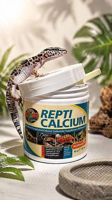 Аквариумные аксессуары и принадлежности: Zoo Med Repti Calcium – D3-suz kalsium karbonat əlavəsi (85 q) butun — 1