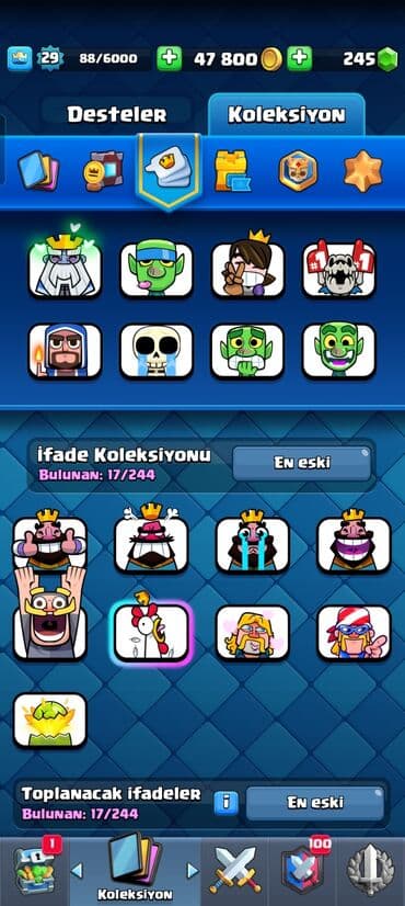 velosiped desna 2: Clash Royale hesabı – yüksək səviyyəli resurslar və kolleksiya - Kral — 3