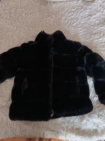 Digər qadın geyimləri: Qara rəngli süni kürk qadın kürkü/jaketi - Material: yumşaq süni kürk — 2