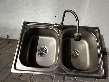 Mətbəx üçün ikigözlü paslanmayan polad lavabo dəsti - Material — 2