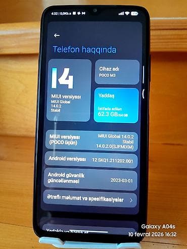 redmi note 13 pro max qiyməti: Poco M3, 64 GB, rəng - Mavi, Düyməli, Sensor, Barmaq izi — 8