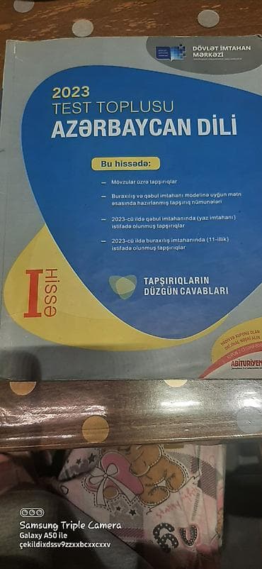 Azərbaycan dili Testlər 11-ci sinif, DİM, 1-ci hissə, 2023 il