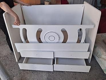 intex matras: Ağ rəngli uşaq beşiyi/dəstəkli körpə çarpayısı - Material — 1
