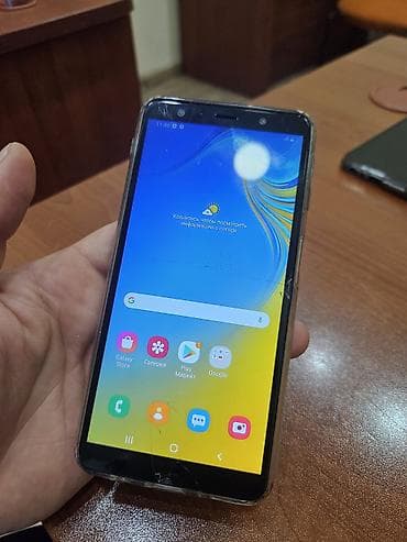 Samsung Galaxy A7 2018, 64 GB, rəng - Mavi, Barmaq izi