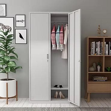 salon skafi: 2 qapılı, Ağ, Dəmir, Açılan, Düz dolab — 1