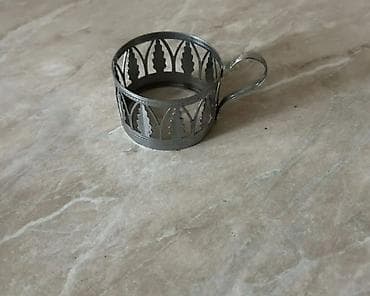 xrustal stekan: Metall fincanaltı tutacağı (stəkan tutacağı) - Material: metal — 1