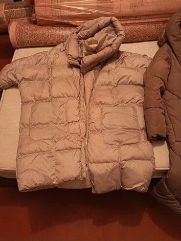 qısa qadın gödəkçələri: Qadın puffer gödəkçə - Rəng: Açıq bej - Dizayn: Kvadrat tikişli — 6