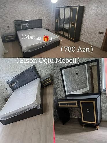 hesenoglu mebel instagram: Yataq otağı mebel dəstləri Tərkibi: - 3 qapılı (ortası güzgülü) şkaf — 1