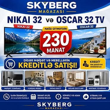smart android box: SKYBERG mağazası – NIKAI 32 və OSCAR 32 TV - Ekran: 32" - Modellər — 1