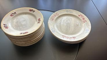 Süfrə qab-qacaqı: Boşqablar, rəng - Ağ, Keramika — 1