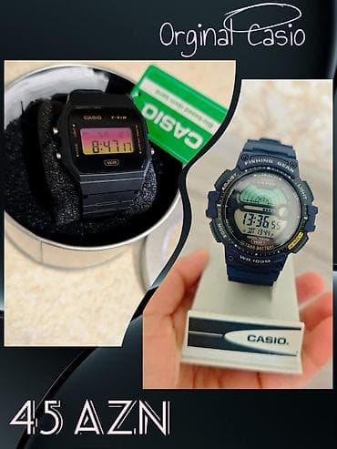 electron saat: Orijinal Casio elektron saatlar Model 1: Casio F-91W - Korpus: yüngül — 1
