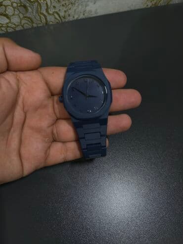 детские наручные часы swatch: Tünd göy rəngdə minimalist qol saatı - Rəng: mat tünd göy, birrəng — 3