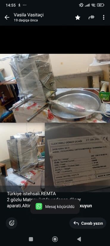 Türkiye istehsali.REMTA 2 gözlu Matoru üstde yerlesen döner