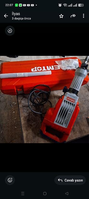 Mexaniki əl alətləri: Az işlənib.Çəkisi 14kq Hz/50-60 əlaqə 099-755-85-25 Xüsusiyyətlər: - — 2