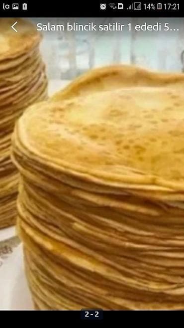 İçkilər: 1 packası 3 man .packada 10 ededdir.temiz ev şeraitinde hazırlanır.1 — 2