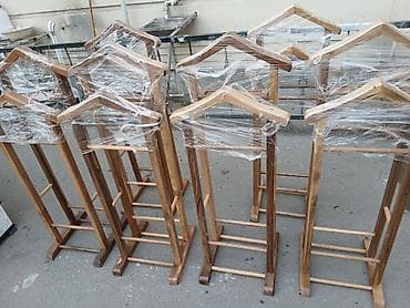 kombi 32: Taxta geyim dayaqları – kişi paltarı üçün “valet” tipli asqılar - — 3