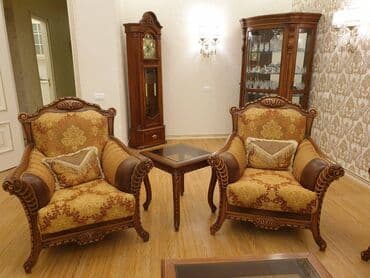 konputer masası: Klassik divan, 2 kreslo, Jurnal masası — 2