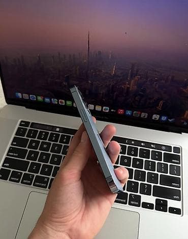 macbook 13 pro: IPhone 13 Pro, 128 GB, Sierra Blue, Zəmanət, Simsiz şarj, Face ID — 5
