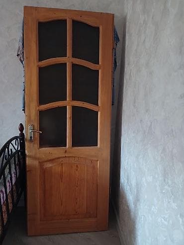 avropa qapi: Taxta interyer qapısı - Material: təbii ağac (şam teksturası — 1
