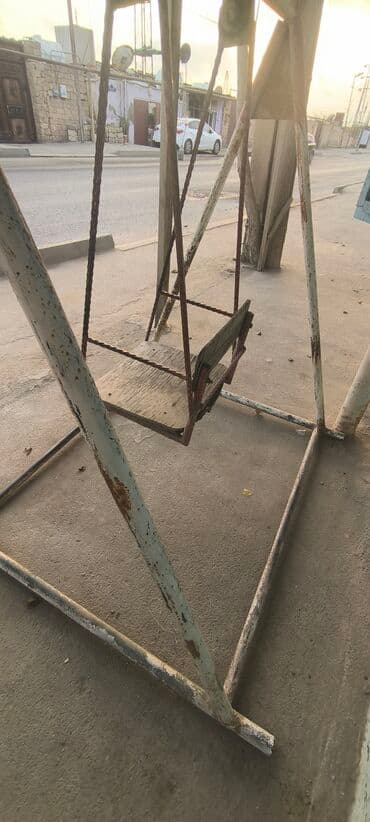 uşaq beşikler: Oturacaq-yelləncək, Zontiksiz, Metal — 4