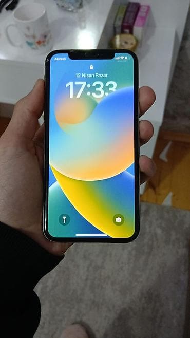 IPhone X, 64 GB, Gümüşü, Simsiz şarj lalafo.az -da IPhone X, 64 GB, Gümüşü, Simsiz şarj