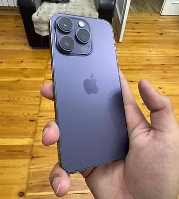 mag safe: IPhone 14 Pro, 256 GB, Deep Purple, Simsiz şarj, Face ID, Sənədlərlə — 1