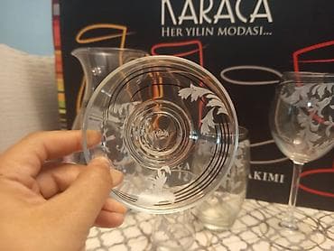 Karaca 49 Parça, 12 Nəfərlik Şüşə Süfrə Dəsti Zərif yarpaq naxışlı — 2