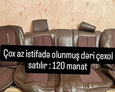 Avtomobil oturacağı üçün dəri/eko-dəri çexollar dəsti - Rəng: tünd