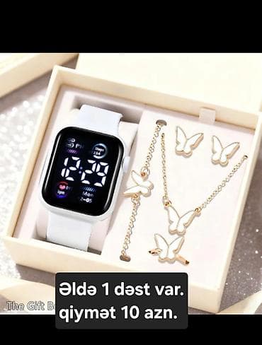 Smart qolbaqlar: Yeni, Saat dəsti, rəng - Ağ — 1