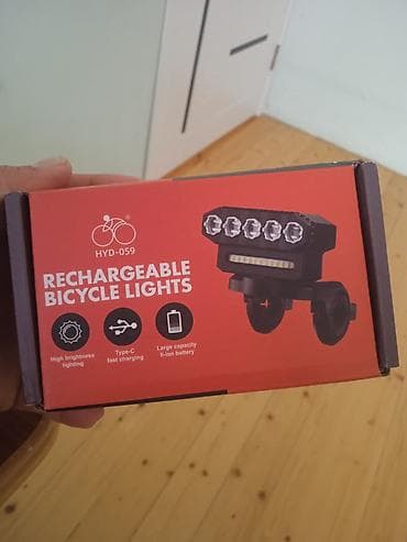 yamaha 75: Şarj olunan velosiped farası – 5 LED + 12 SMD Məhsul təsviri: - Ön — 8