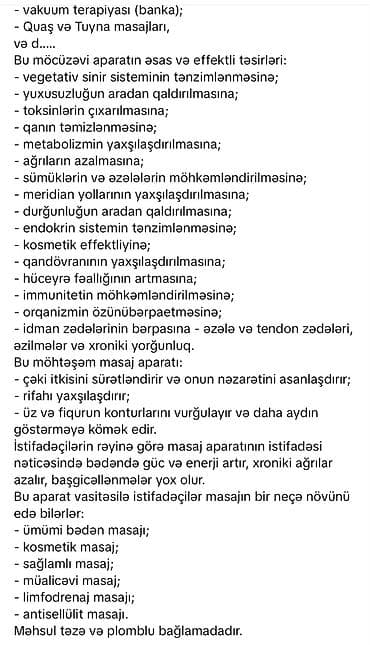 aparatlar: Masajor, Akupunktur, Üz üçün — 3
