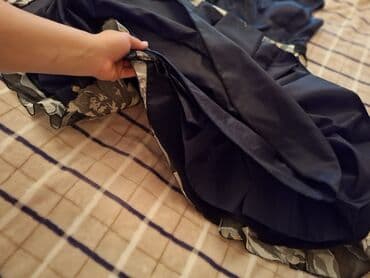 toy ucun super donlar sekilleri: Qısa ziyafət/libas paltarı - Üst hissə: tünd göy, yüngül parıltılı — 1