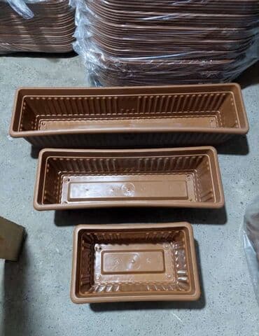 heyet gülleri: Dibçək – gül qabı – balkon üçün düzbucaqlı Dibcek qabi dibcek qablari — 17