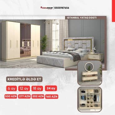 avanqart mebeller: Yeni yataq dəstləri KREDİTLƏ Yeni model ecazkar yataq dəstləri tək — 19